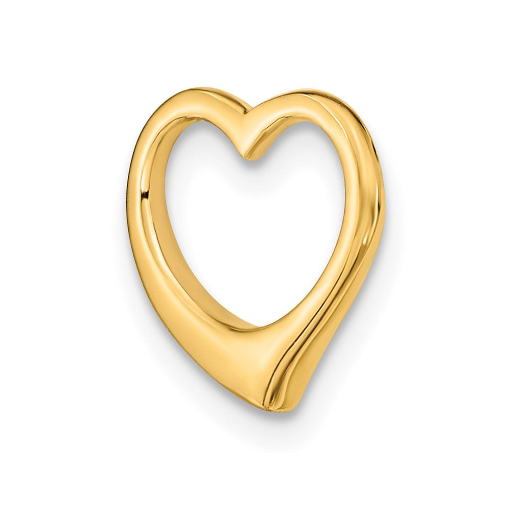 14K Polished Heart Chain Slide