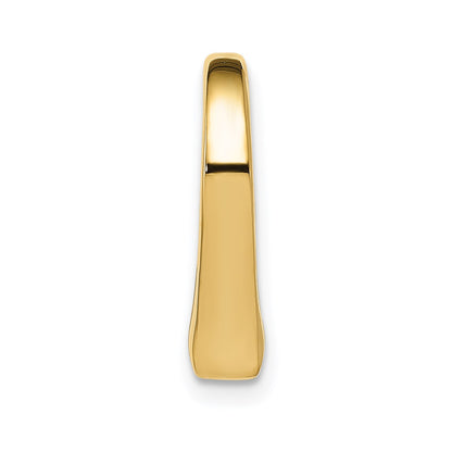 14K Polished Floating Heart Chain Slide