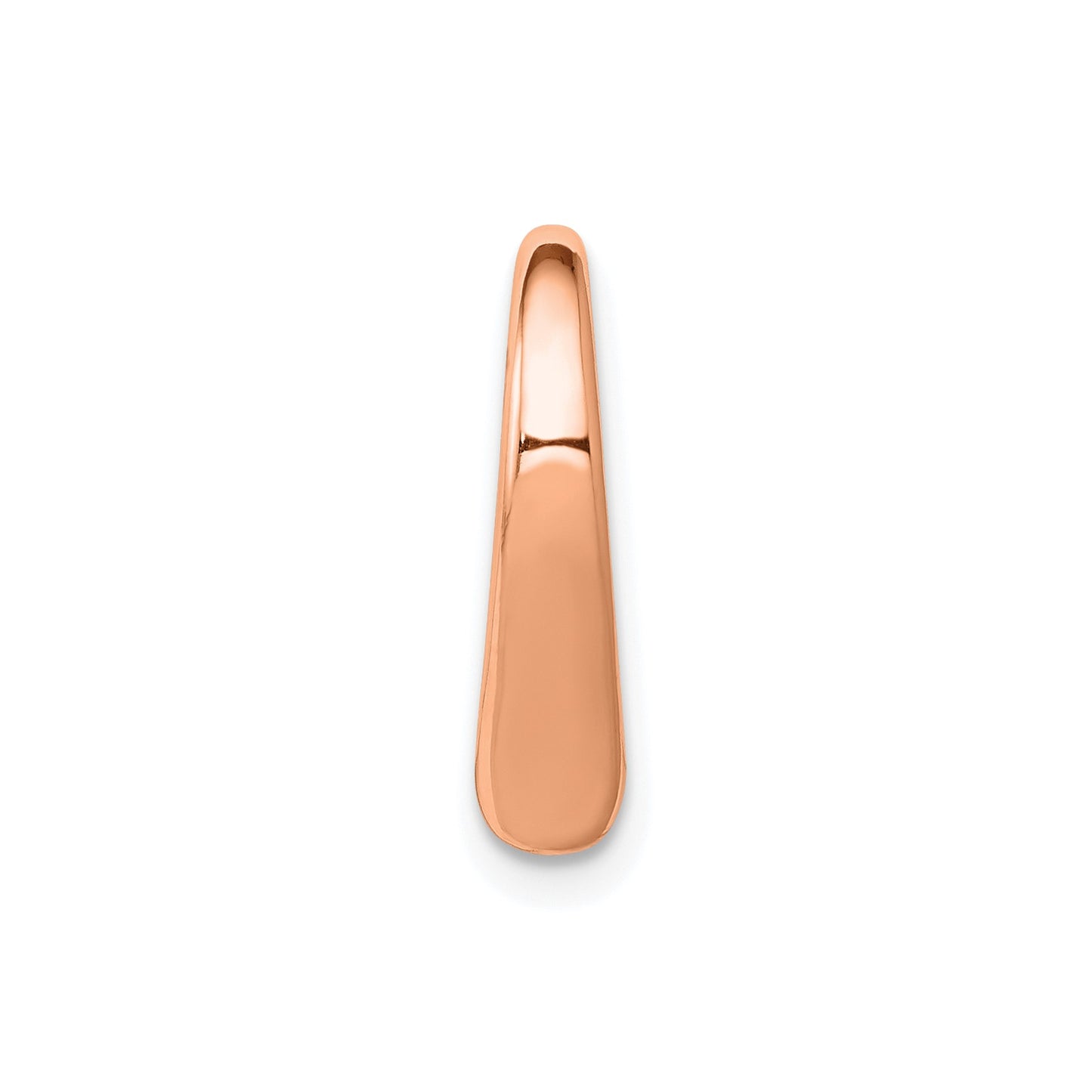14K Rose Polished Floating Heart Chain Slide