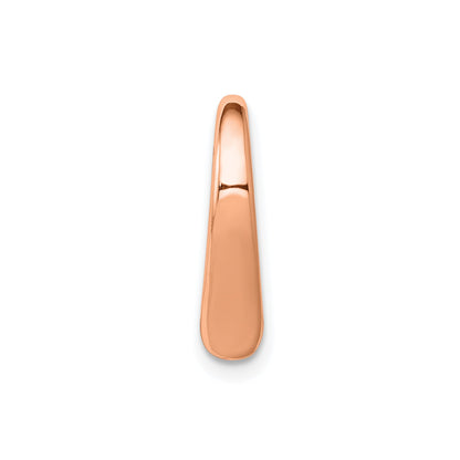 14K Rose Polished Floating Heart Chain Slide