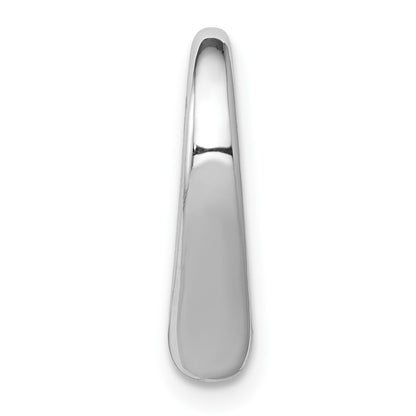 14K White Gold Polished Floating Heart Chain Slide