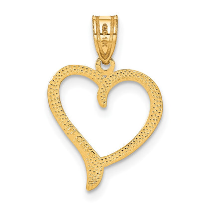 14K Polished Heart Pendant