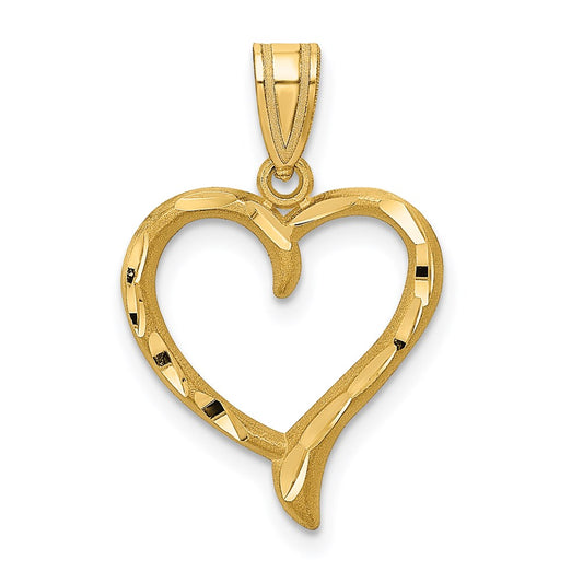 14K Polished Heart Pendant