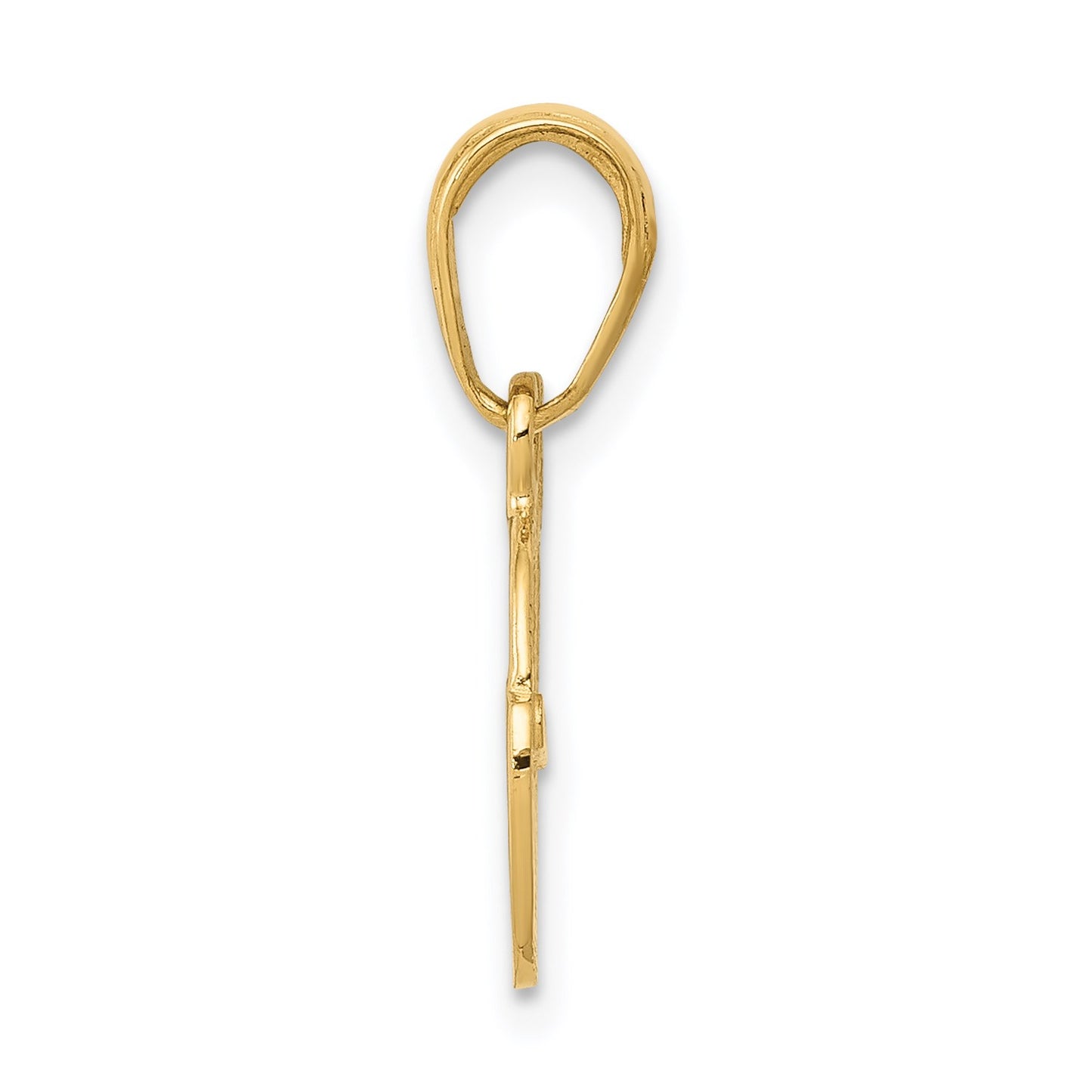 14K Polished Key and Lock Charm