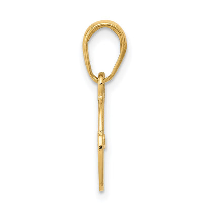 14K Polished Key and Lock Charm