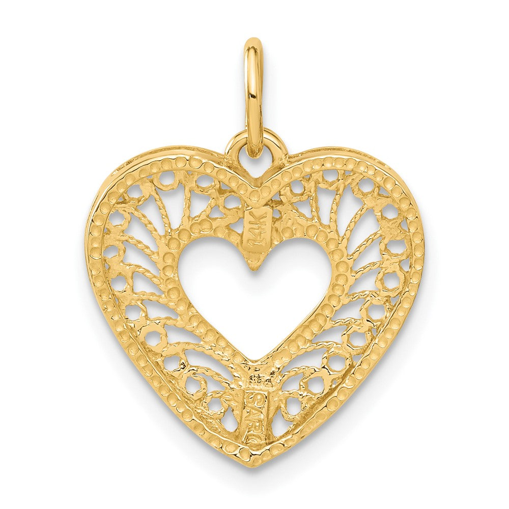 14K Polished Heart Pendant