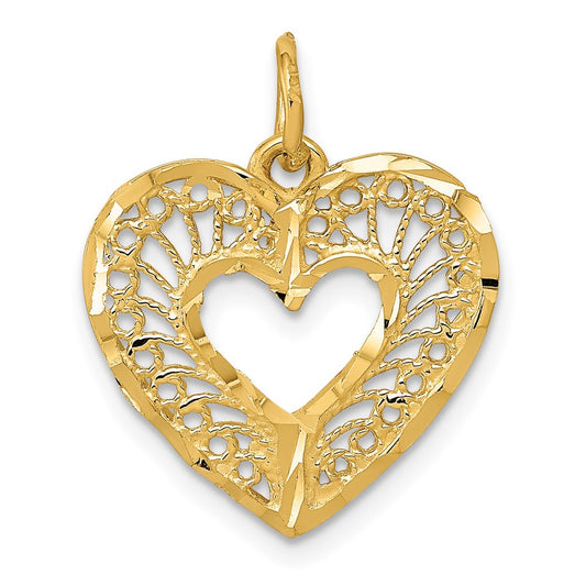 14K Polished Heart Pendant