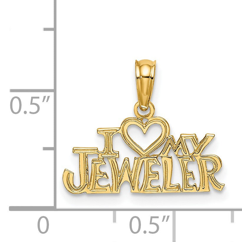 14k I HEART MY JEWELER Charm