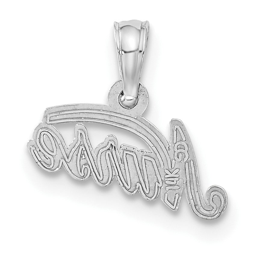 14K White Gold NURSE Pendant