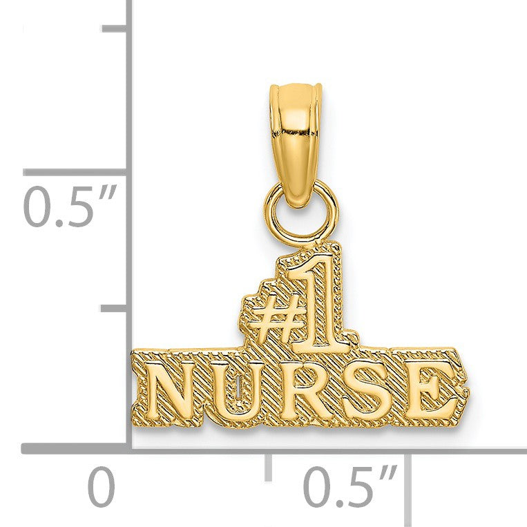 14k #1 NURSE Charm