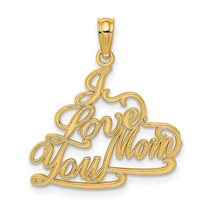 14k I LOVE YOU MOM Charm