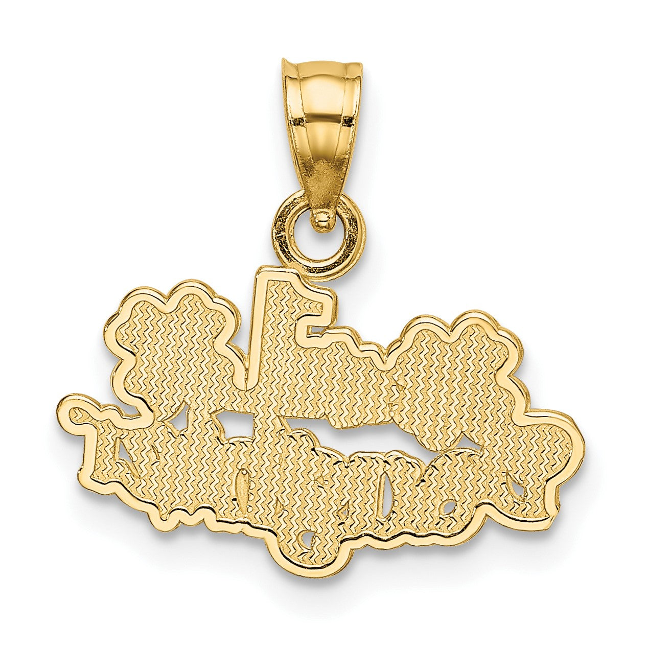 14k #1 DAUGHTER with Flowers Charm