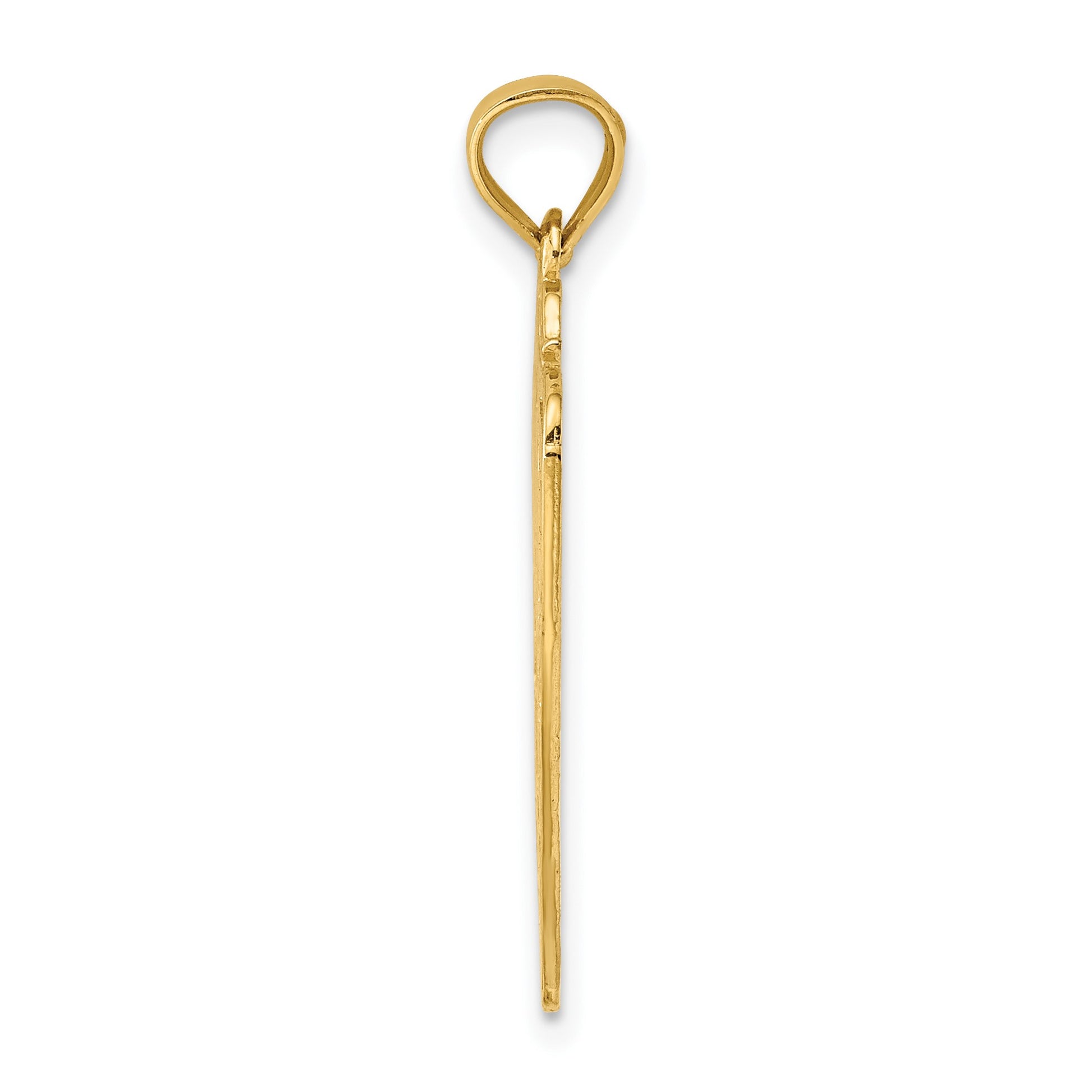 14k DAD OF THE YEAR Plaque Charm