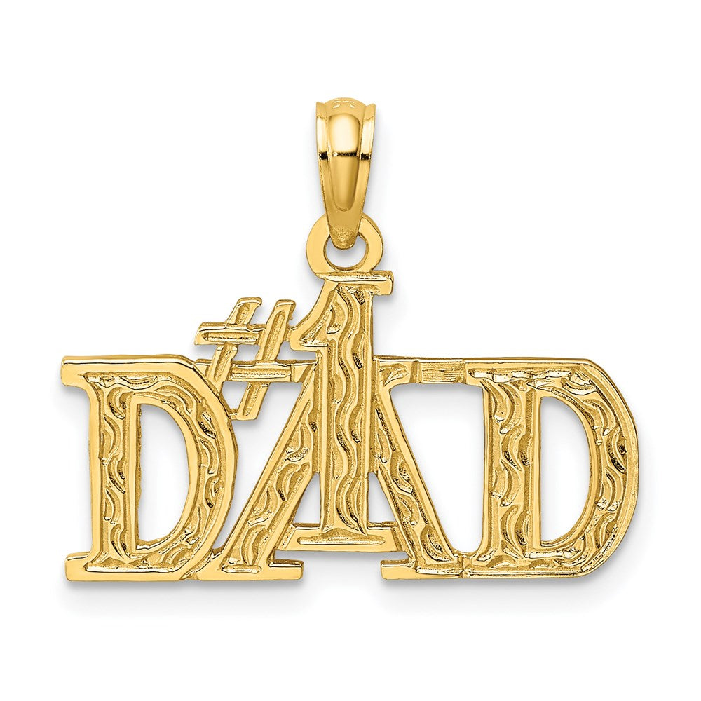 14k #1 DAD Charm