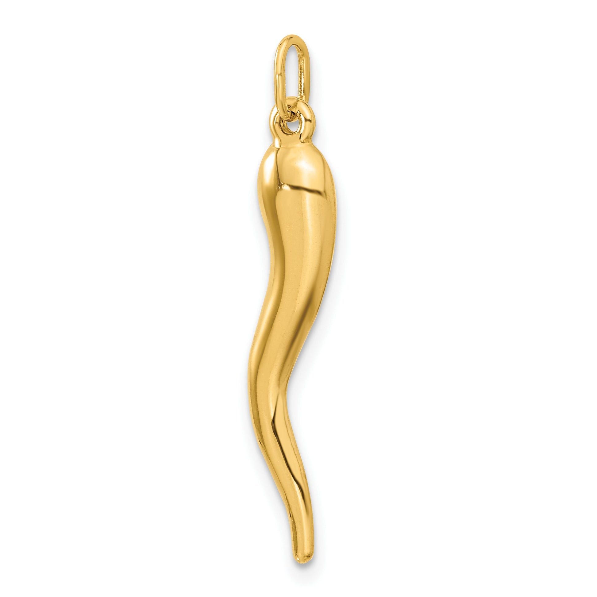 14k 3-D Italian Horn Charm