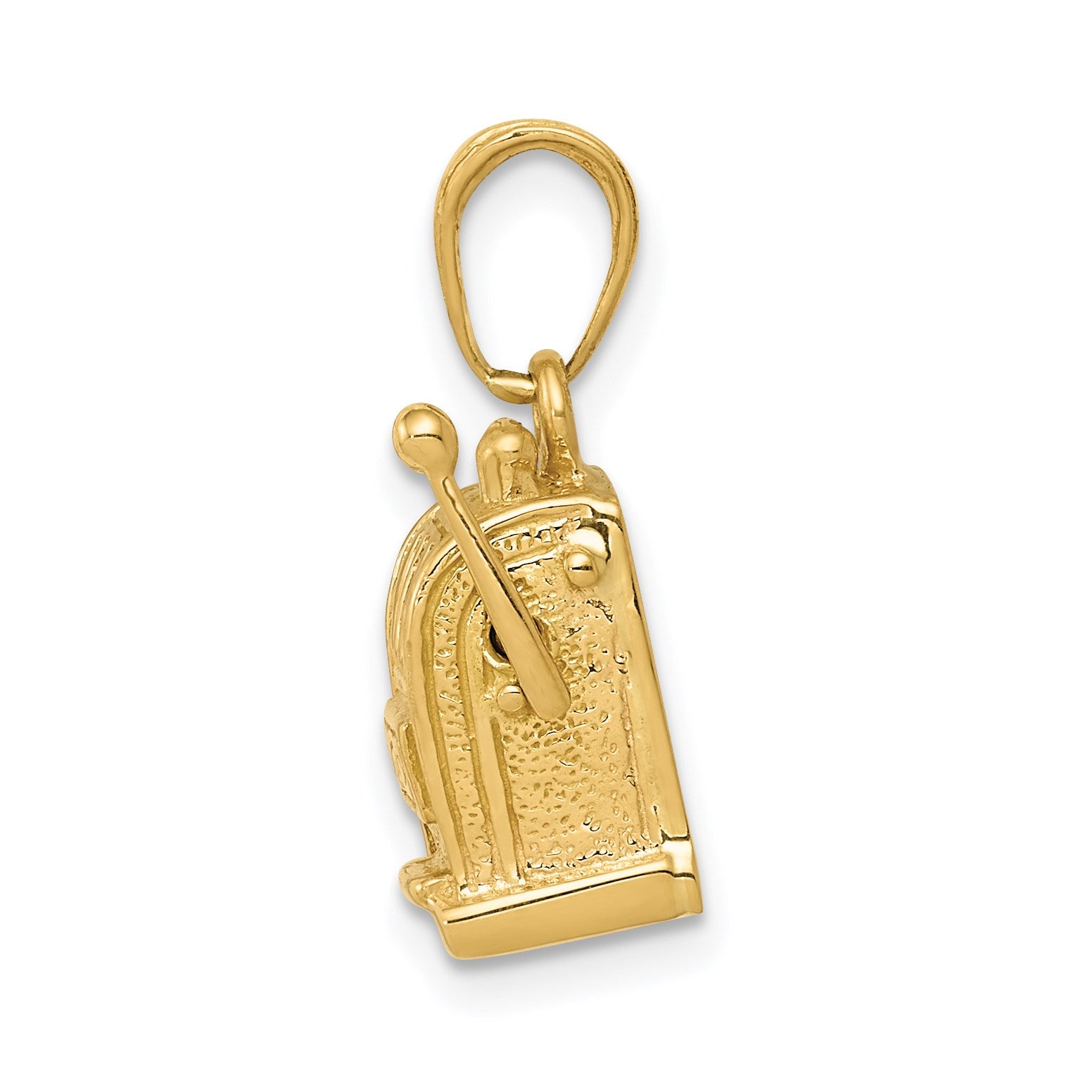 14k 3-D Moveable Handle Slot Machine Pendant
