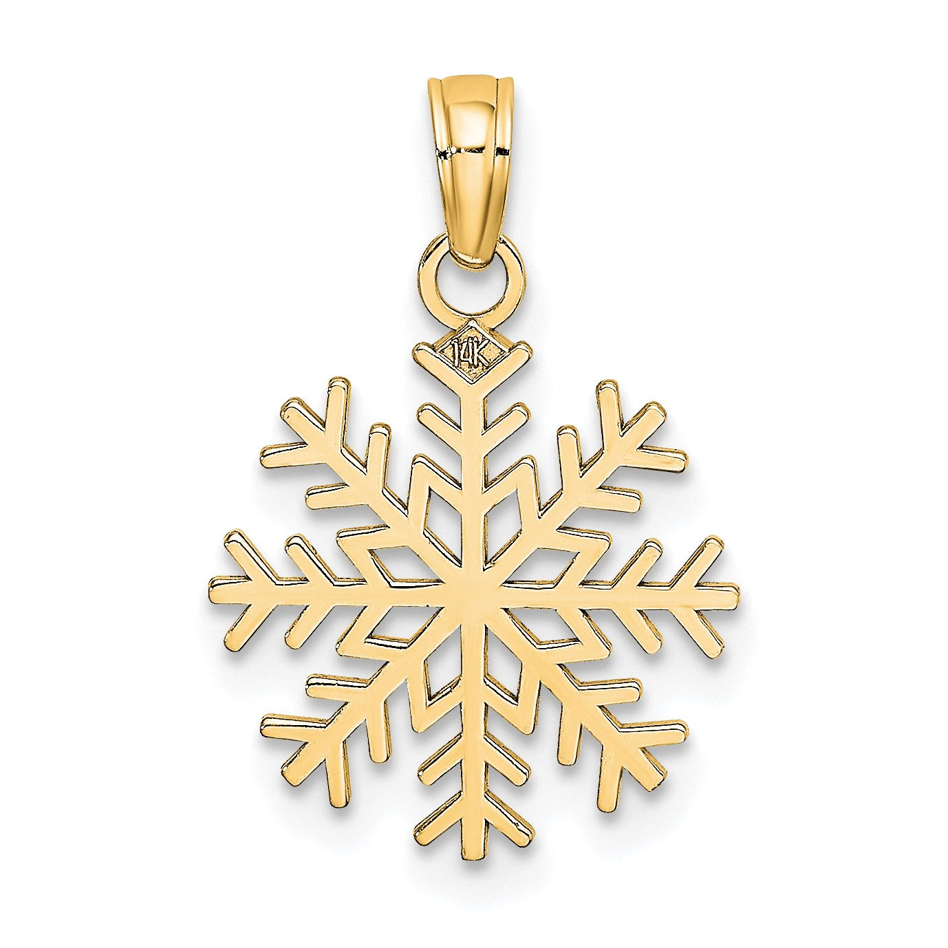 14k Snowflake Pendant