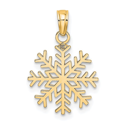 14k Snowflake Pendant