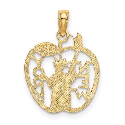 14k Cut-out NEW YORK with Statue of Liberty in Apple Charm