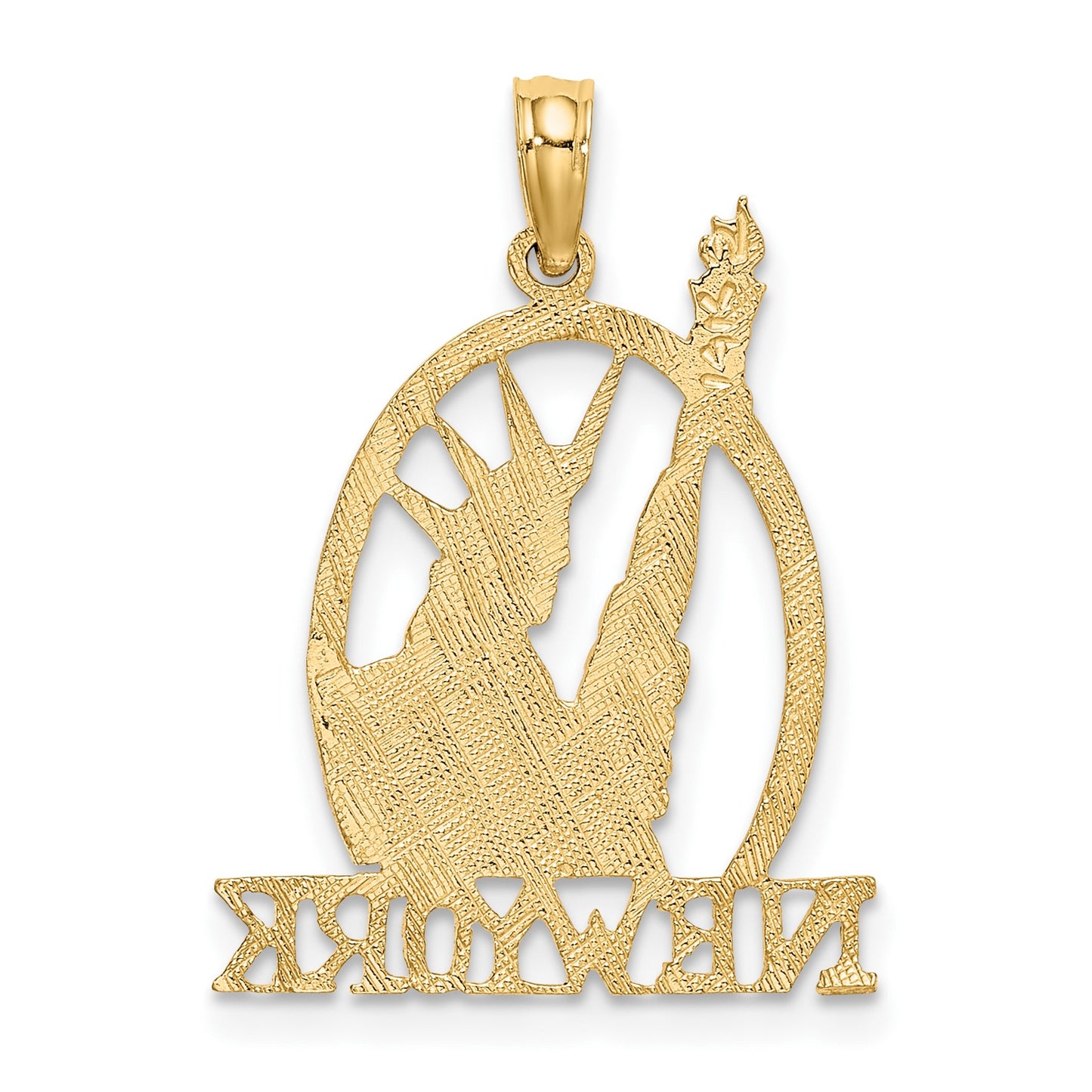 14k Cut-out NEW YORK with Statue of Liberty Charm