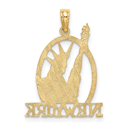 14k Cut-out NEW YORK with Statue of Liberty Charm