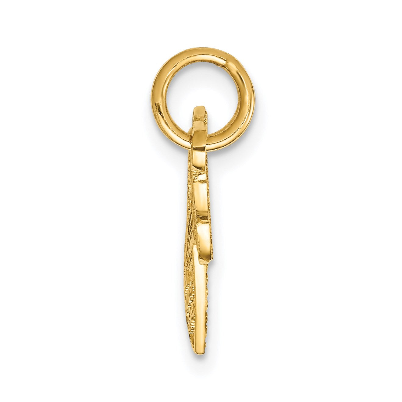 14K Polished 2-Piece Break-Apart HE WHO HOLDS THE KEY CAN UNLOCK MY HEART Charm