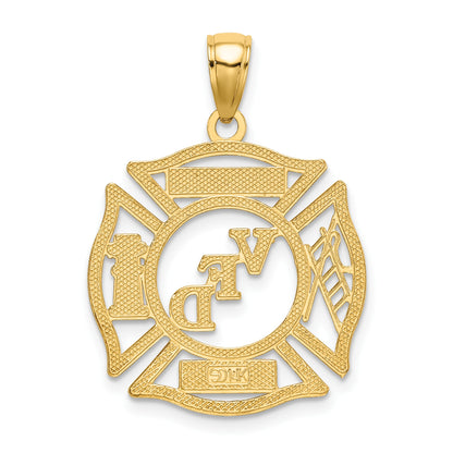 14k VFD LADIES AUX  Shield Charm