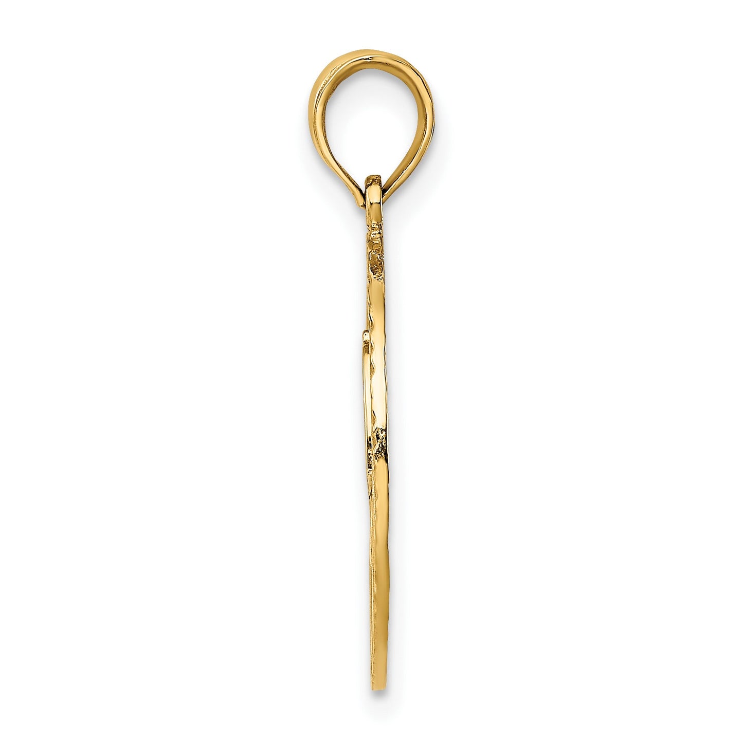 14k Fireman Helmet in Circle Charm