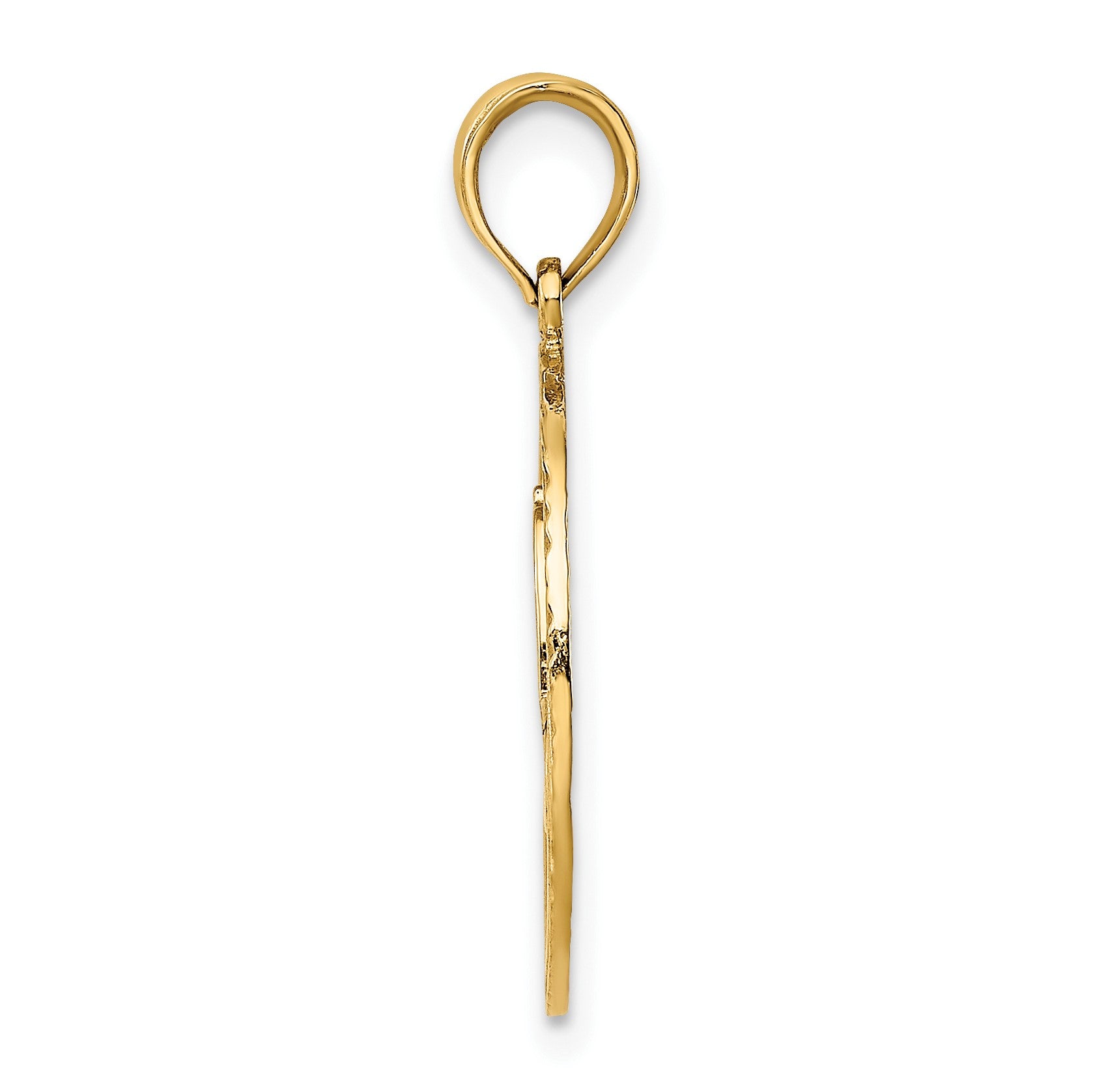 14k Fireman Helmet in Circle Charm