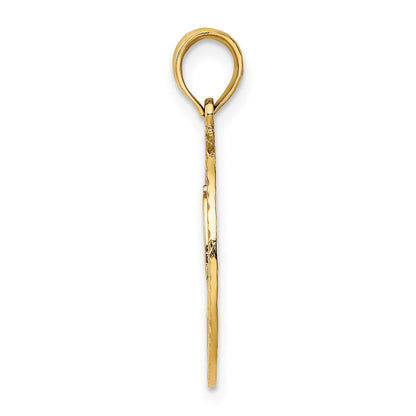 14k Fireman Helmet in Circle Charm
