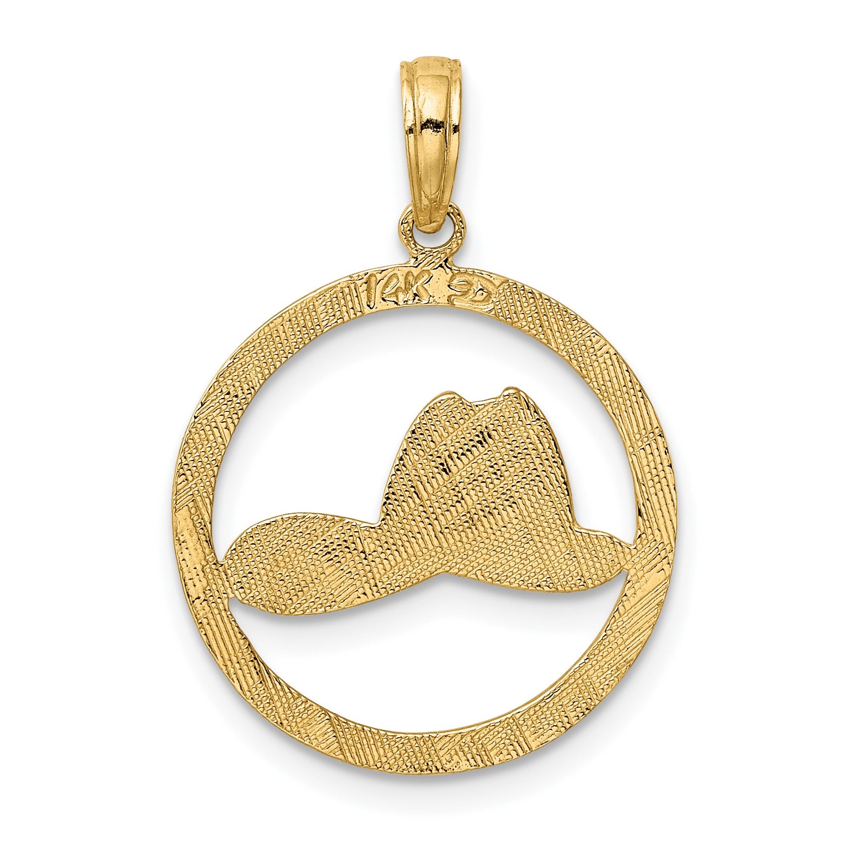 14k Fireman Helmet in Circle Charm