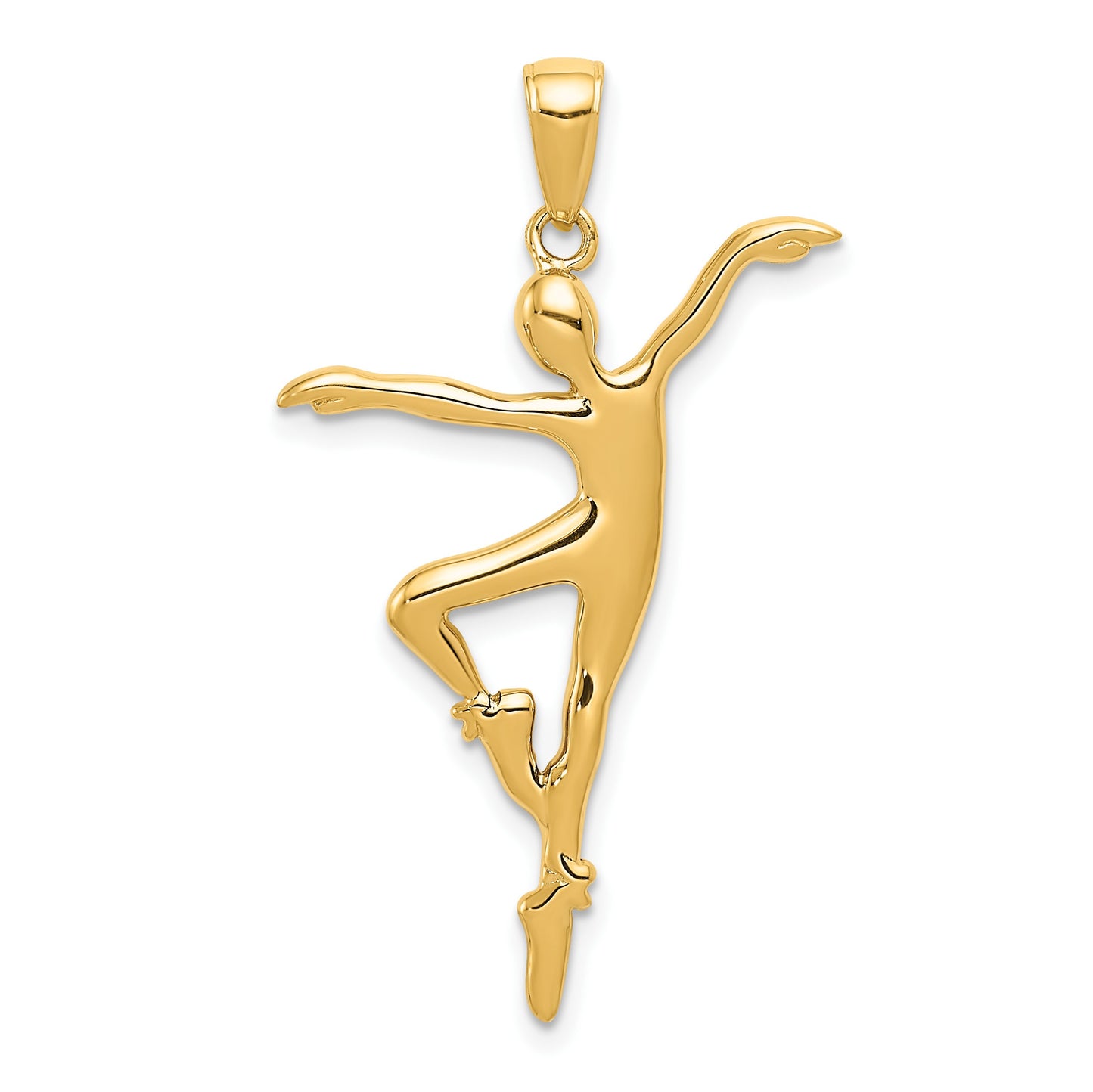 14k Unisex Ballet Dancer Pendant