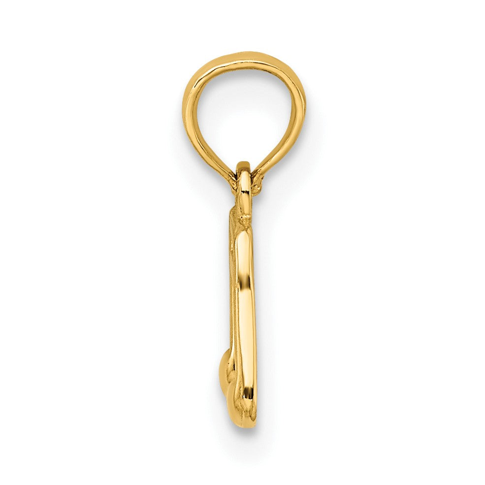 14k Double Music Notes Charm