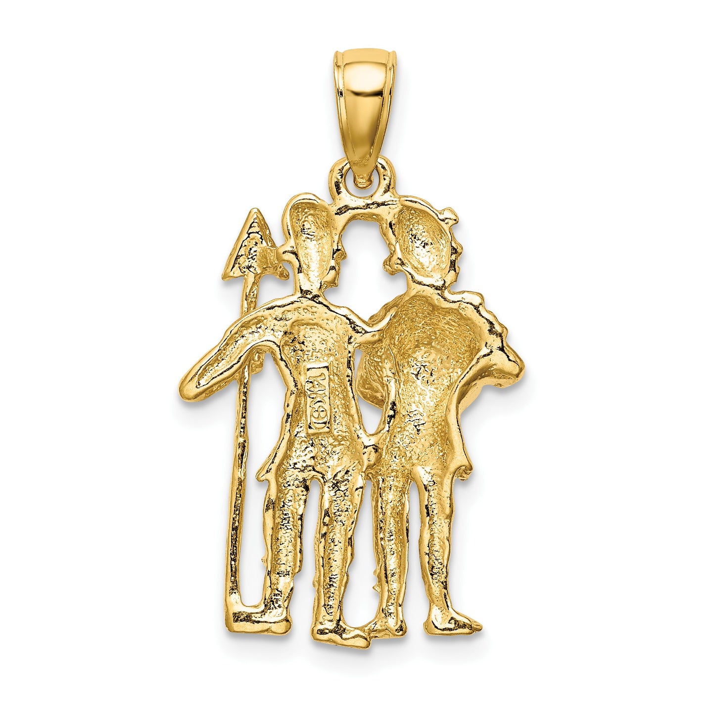 14k Large Gemini Zodiac Charm