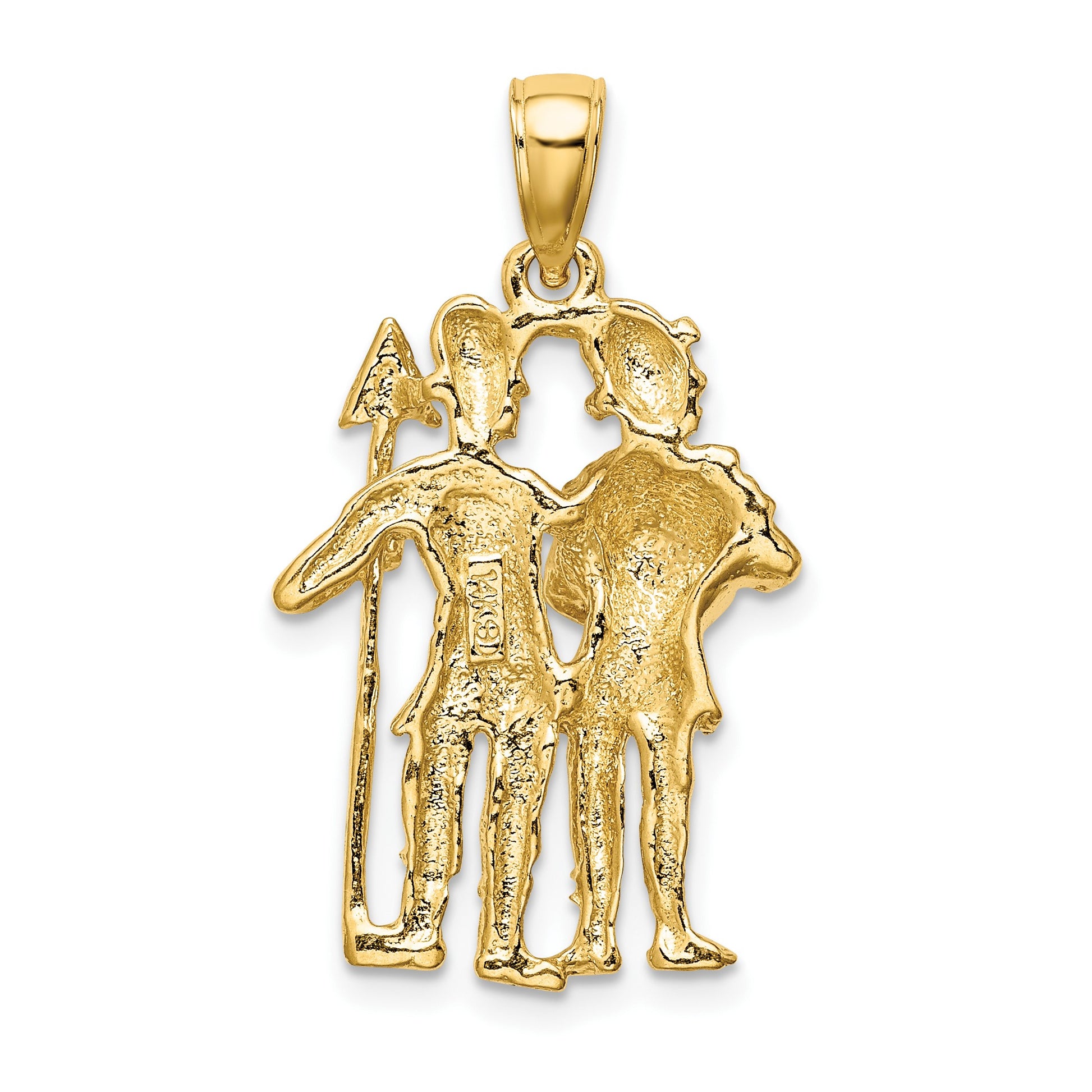 14k Large Gemini Zodiac Charm
