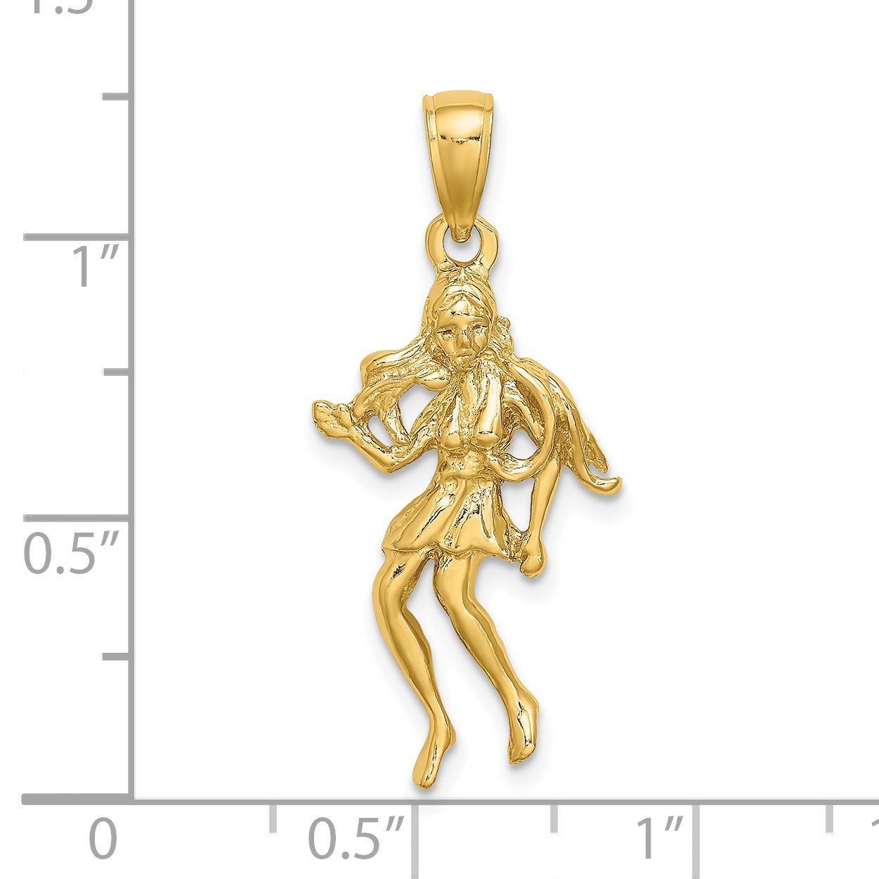 14k Large Virgo Zodiac Charm