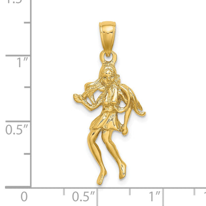 14k Large Virgo Zodiac Charm