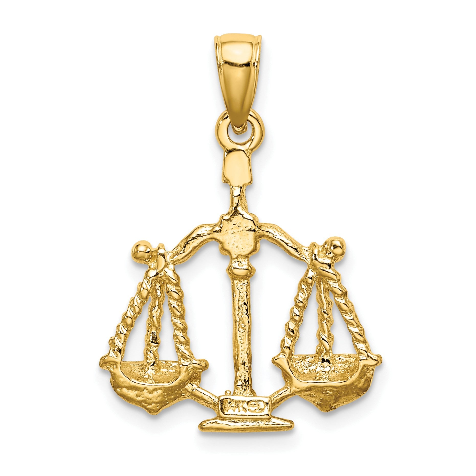 14k Large Libra Zodiac Charm