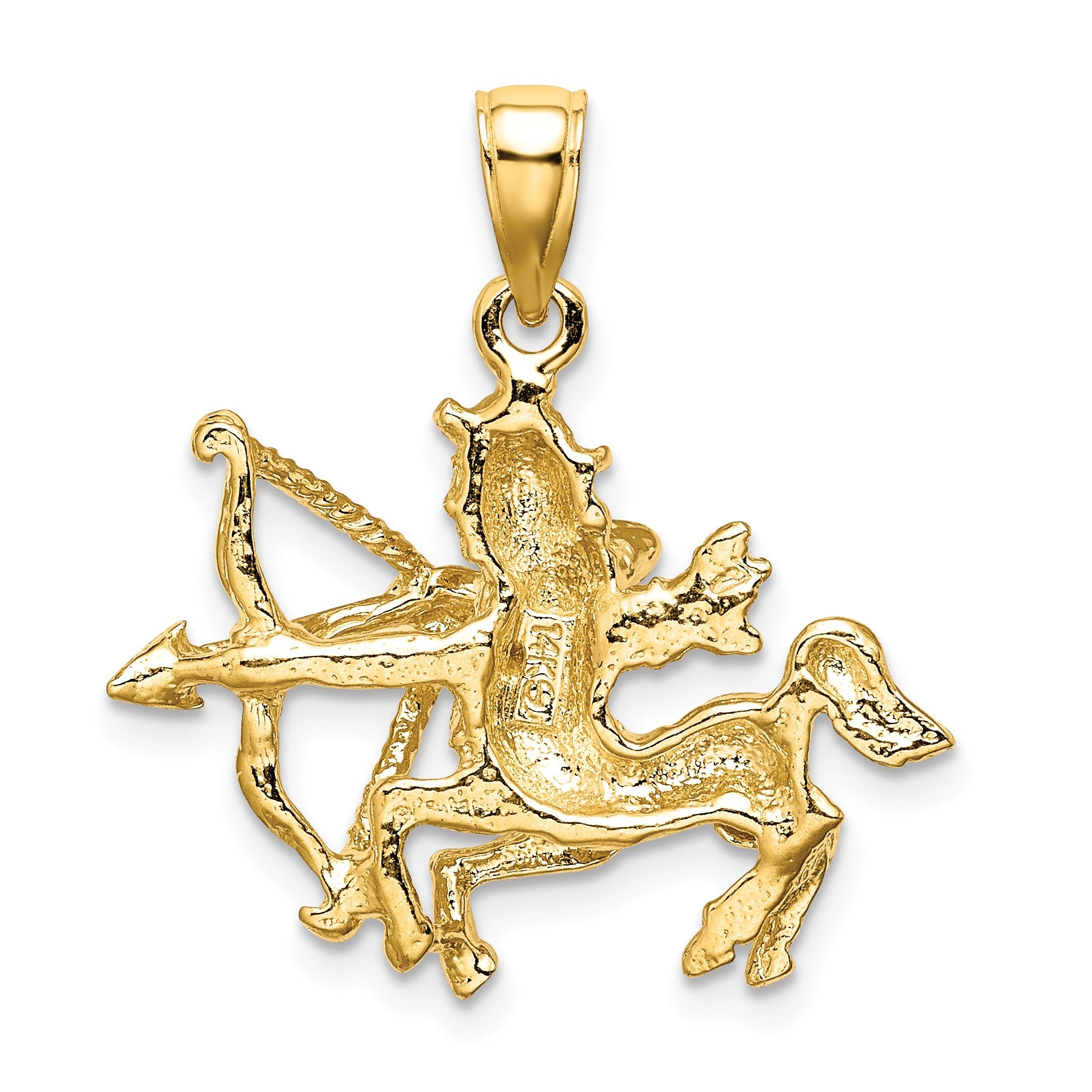 14k Large Sagittarius Zodiac Charm