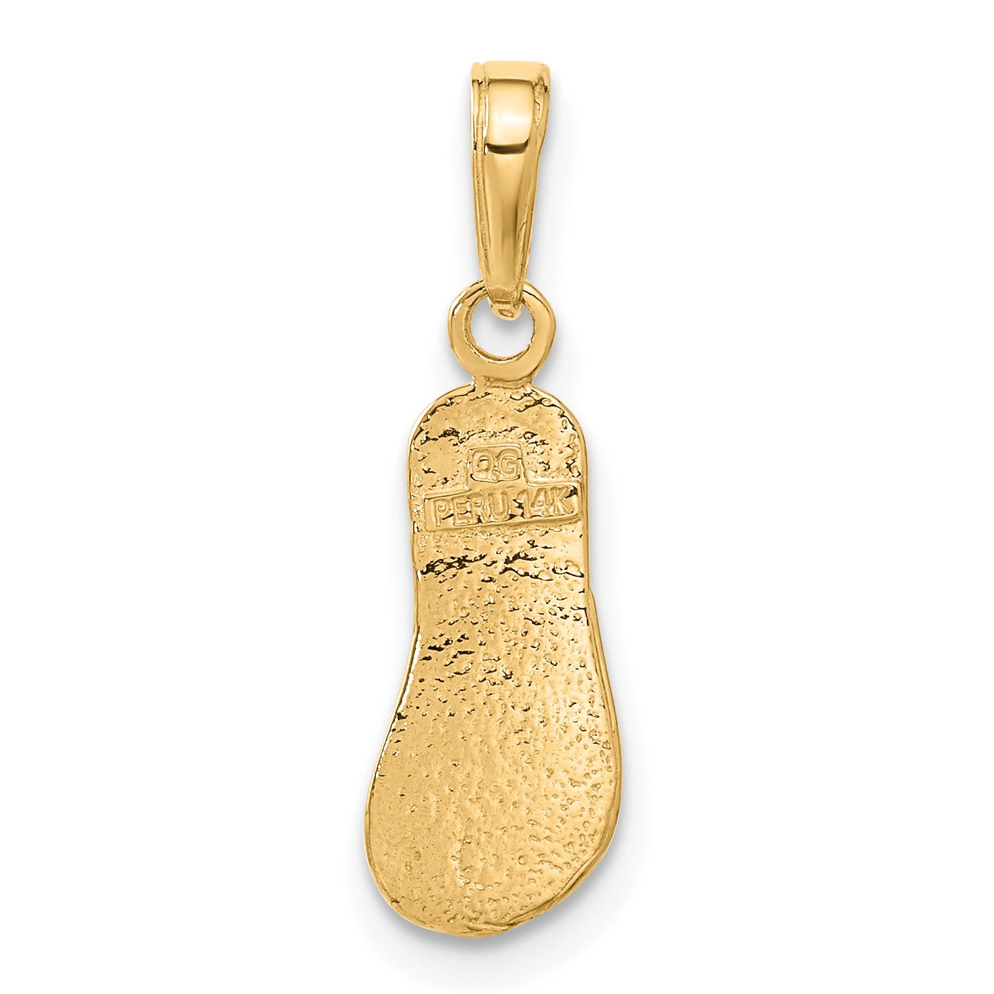 14k 3-D Single Flip-Flop Pendant