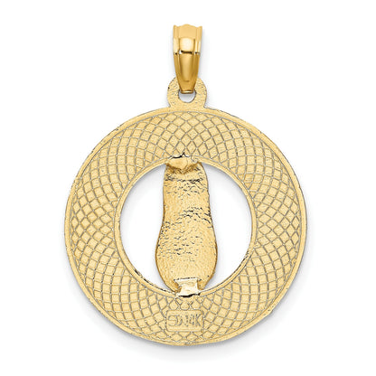 14K LIFES A BEACH Circle with Flip-Flop Charm