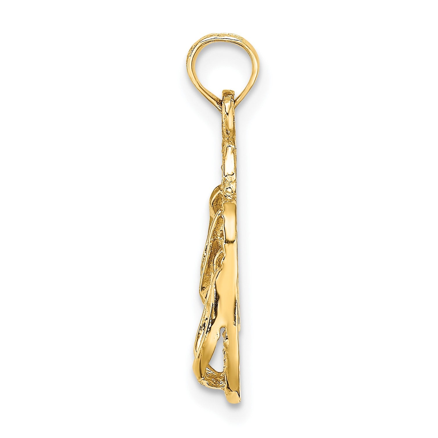 14k 3-D DESTIN FLORIDA Double Flip-Flop Charm