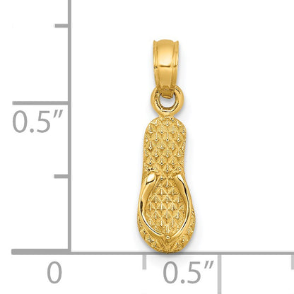 14k 3-D MYRTLE BEACH Single Flip-Flop Charm