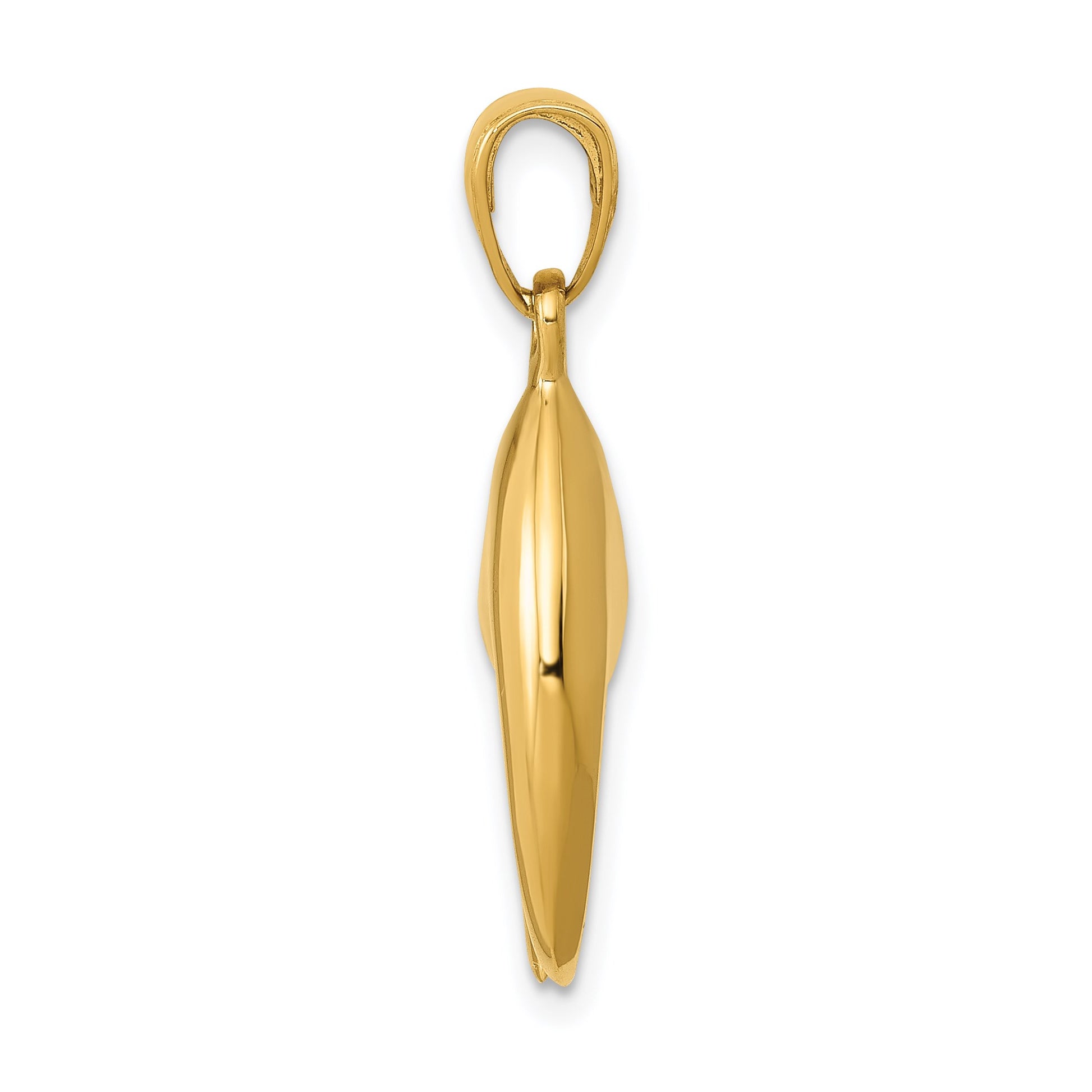 14K 3-D Moveable Stone Crab Claw Pendant