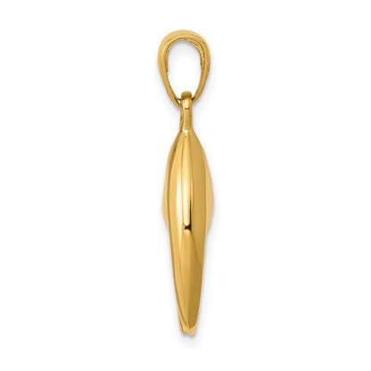 14K 3-D Moveable Stone Crab Claw Pendant