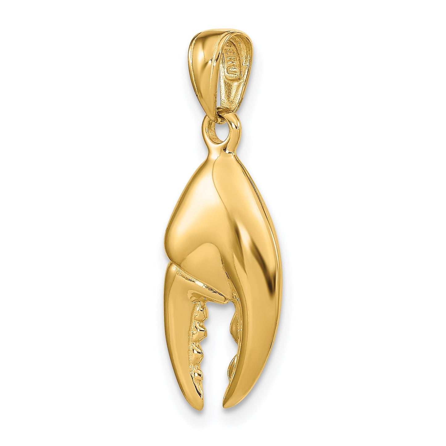 14K 3-D Moveable Stone Crab Claw Pendant