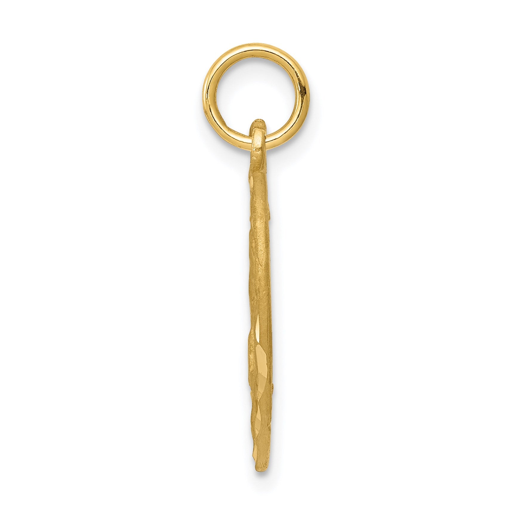 14k Cut-out Angel in Heart Charm