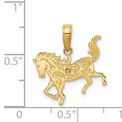 14k Horse Pendant