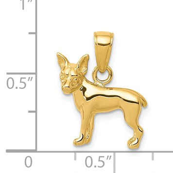 14k Chihuahua Dog Pendant