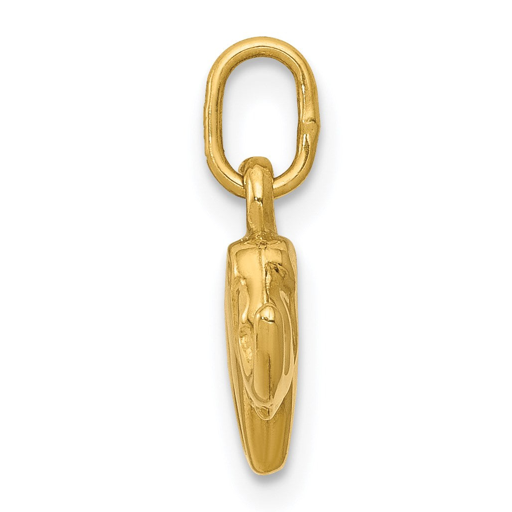 14k Small Polished Elephant Charm